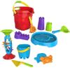 14 Piece Bucket Playset for Sand & Water Fun, for Ages 2+ Years
