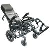 16 x 16 Inch, Tilt-In-Space Lightweight Foldable Wheelchair, 14 Inch Rear Wheels