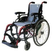 16 x 17 Inch, Ergonomic High Strength Light Weight Wheelchair, K0004/K0005, Flip-back & Height Adjustable Armrests, Swing-away Footrests, Quick Release Axles, Silver Frame, Karman