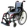 16 x 17 Inch, Ergonomic High Strength Light Weight Wheelchair, K0004/K0005, Flip-back & Height Adjustable Armrests, Swing-away Footrests, Quick Release Axles, Silver Frame