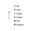 18 Gauge Sapphire Jeweled Nose Bone