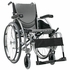 18 x 17 Inch, Ergonomic High Strength Light Weight Wheelchair, K0004/K0005, Fixed Arms & Swing-away Footrests, Quick Release Axles, Silver Frame