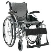 18 x 17 Inch, Ergonomic High Strength Light Weight Wheelchair, K0004/K0005, Fixed Arms & Swing-away Footrests, Quick Release Axles, Silver Frame, Karman