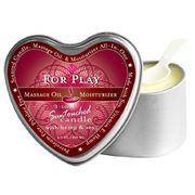 3-in-1 Suntouched Massage Candle with Hemp & Soy Heart Shaped, For Play, 4.7 oz, Earthly Body