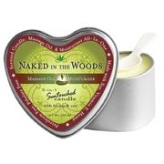 3-in-1 Suntouched Massage Candle with Hemp & Soy Heart Shaped, Naked in the Woods, 4.7 oz, Earthly Body