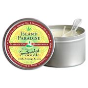 3-in-1 Suntouched Massage Candle with Hemp & Soy, Island Paradise, 6 oz, Earthly Body