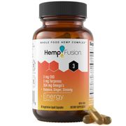 3 mg CBD Energy Support, 60 Vegetarian Liquid Capsules, HempFusion