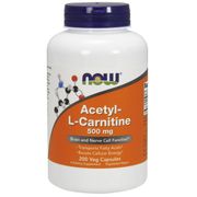 Acetyl-L Carnitine 500 mg, 200 Capsules, NOW Foods