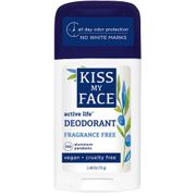 Active Life Stick Deodorant, Fragrance Free, 2.48 oz, Kiss My Face