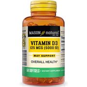 Advanced Vitamin D 5000 IU, 50 Softgels, Mason Natural