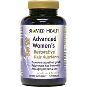 Advanced Women's Bao Shi Restorative Hair Nutrients, 120 Caplets, BioMed Health