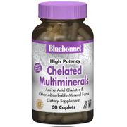 Albion High Potency Chelated Multiminerals, Iron Free, 60 Caplets, Bluebonnet Nutrition
