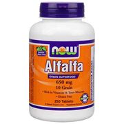Alfalfa 10 grain 650mg 250 Tabs, NOW Foods