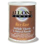 All One Rice Base Multivitamin Powder 66 Day Supply 2.2 lb, All One Nutritech