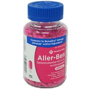 Aller-Ben, Diphenhydramine HCL Antihistamine 25 mg, Allergy Relief, 600 Tablets, Member's Mark