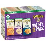 Annie's Homegrown Organic Macaroni & Cheese Variety Pack, 6 oz x 12 Boxes (2.04 kg)