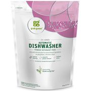 Automatic Dishwashing Powder Detergent Pods, Thyme with Fig Leaf, 24 Loads, 13.5 oz (384 g), Grab Green