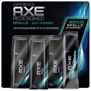 AXE Daily Fragrance Deodorant Bodyspray & Antiperspirant Stick Bonus Pack - Apollo, 3/4 oz + 2.7 oz