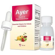Ayer Liquid Vitamin D Supplement Drops for Infants & Children, 50 ml, Maxorb