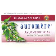 Ayurvedic Bar Soap Travel Size, Himalayan Rose, 0.6 oz, Auromere