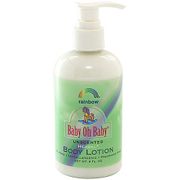 Baby Oh Baby Organic Herbal Baby Body Lotion, Unscented, 8 oz, Rainbow Research