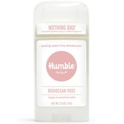 Baking Soda-Free Deodorant for Vegan & Sensitive Skin, Moroccan Rose, 2.5 oz, Humble Brands
