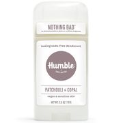 Baking Soda-Free Deodorant for Vegan & Sensitive Skin, Patchouli & Copal, 2.5 oz, Humble Brands