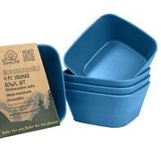 Bamboo - Square Bowl Navy, 4 Bowls, EcoSouLife