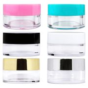 Beauticom 5G/5ML (0.18 oz) Plastic Clear Cosmetic Sample Jars (High Quality), 25 Jars