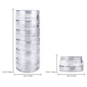 Beauticom 5G/5ML Clear Round Stackable Jars with Screw Cap Lid, High Quality, 1 Column