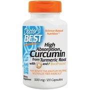 Curcumin 500 mg High Absorption, with C3 Complex and BioPerine, 120 Capsules, Doctor's Best