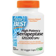 High Potency Serrapeptase, 120,000 Serratiopeptidase Units, 90 Veggie Caps, Doctor's Best