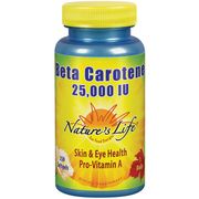 Beta Carotene 25000 IU, 250 Softgels, Nature's Life
