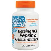 Betaine HCI Pepsin & Gentian Bitters, 120 Capsules, Doctor's Best