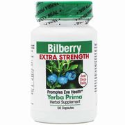 Bilberry Extra Strength, 50 Capsules, Yerba Prima