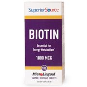 Biotin 1000 mcg, 100 Instant Dissolve Tablets, Superior Source