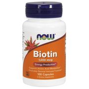 Biotin 1000mcg 100 Caps, NOW Foods