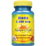 Biotin 2500 mcg, 100 Vegetarian Capsules, Nature's Life