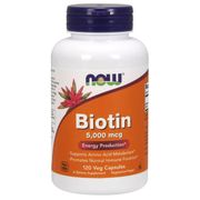 Biotin 5000mcg 120 Vcaps, NOW Foods