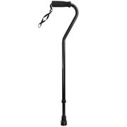 BodyMed Aluminum Adjustable Height Cane with Foam Grip Handle, Offset, Adjusts 30.5" - 41", ZZRADL177