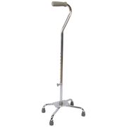 BodyMed Aluminum Adjustable Height Quad Cane, Large Base, ZZRADL476LRG