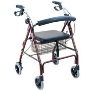 BodyMed Aluminum Rollator, Burgundy, ZZRROL01
