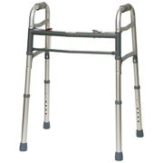 BodyMed Aluminum Two-Button Folding Walker without Wheels, ZZRWAL02