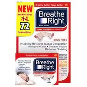 Breathe Right Extra Strength Nasal Strips, For Adult Noses, 72 Tan Strips