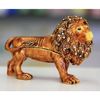 Brown Lion Gilt Jewelry Gift Box with Fine Crystals