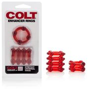 Clearance Sale 50% Off! COLT Enhancer Rings - Red, California Exotic Novelties
