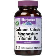Calcium Citrate Magnesium Plus Vitamin D3, 180 Caplets, Bluebonnet Nutrition