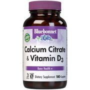Calcium Citrate Plus Vitamin D3, 180 Caplets, Bluebonnet Nutrition