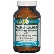 Calm & Calmer with Relora, Rhodiola Rosae and L-Theanine, 60 Capsules, LifeTime