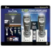 Capstone Eco-i-Lite 5 LED Multi-Function Power Failure Light, 2 Pack